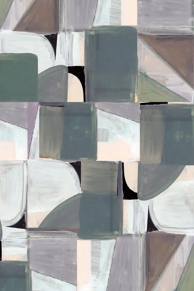 Abstracte verzadiging nr. 3 canvas met Baklijst van Cartissi