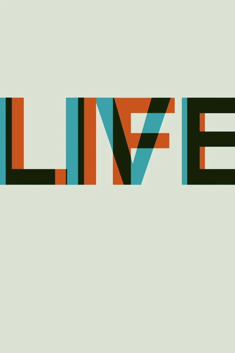 Live Life Poster 2 poster with plastic frame by Naxart