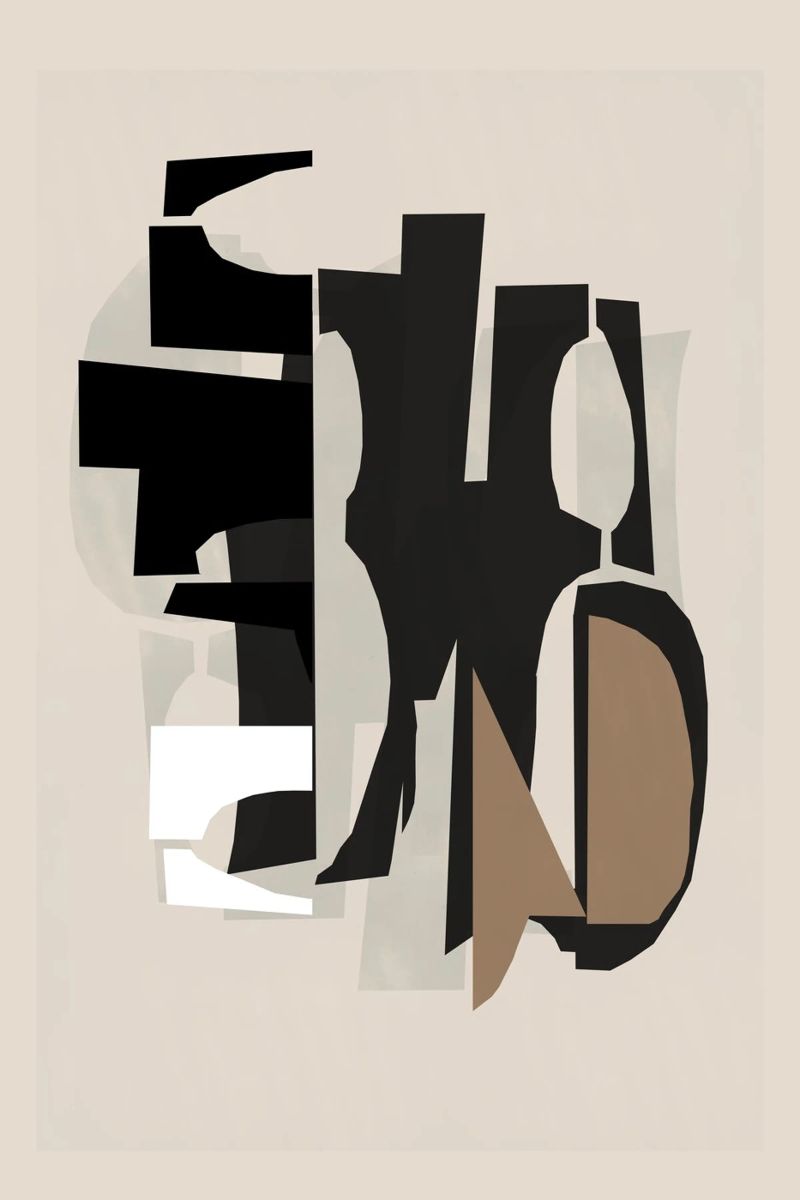 Rilievo in bianco e nero e marrone 2 plexiglass da Cartissi