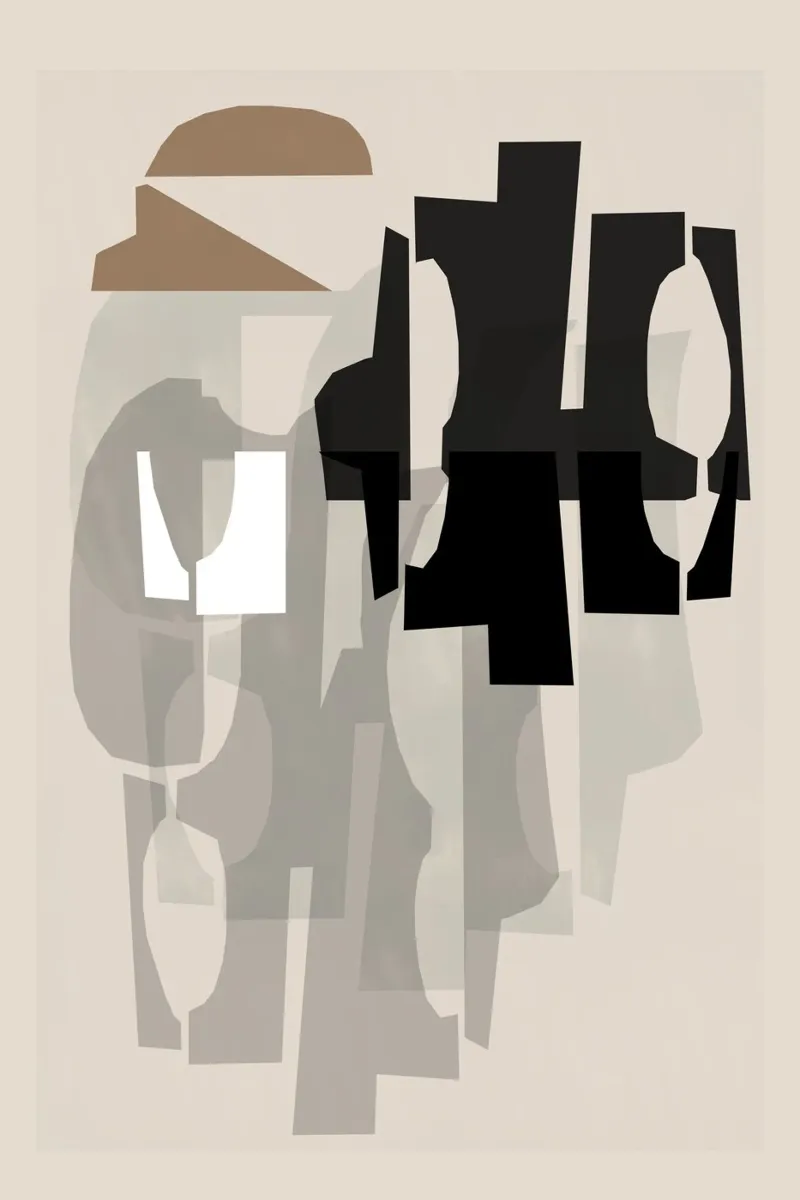 Rilievo in bianco e nero e marrone 1 poster da Cartissi