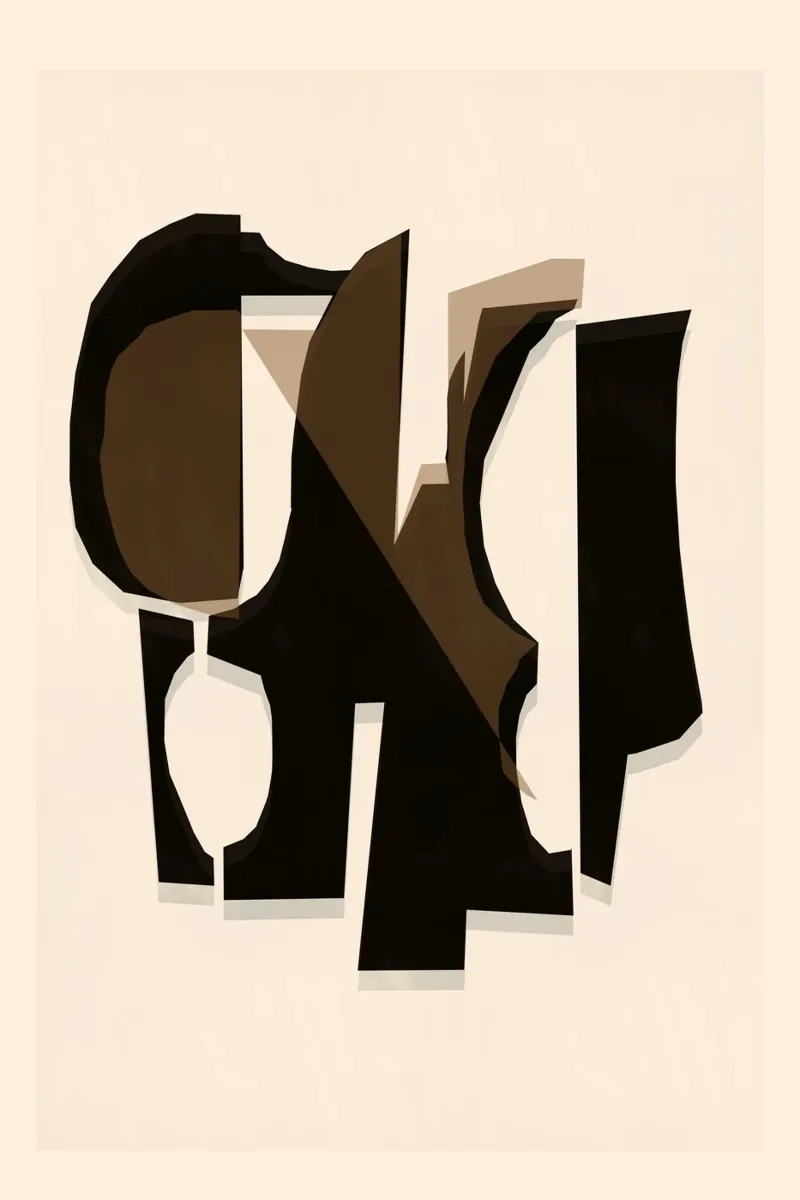 Rilievo in bianco e nero e marrone 3 carta hahnemühle da Cartissi
