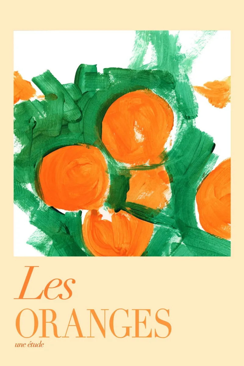 Le arance Uno studio 1 poster con telaio in legno da Cartissi