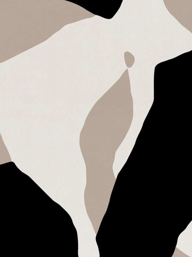 Shapes 7 | Neutral & Black Minimal Shape Abstract poster da sabidussi