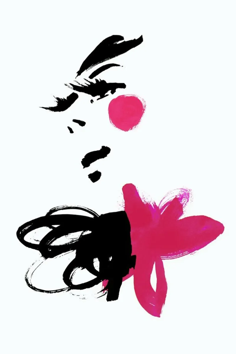 Pink poster con telaio in legno da Ekaterina Koroleva