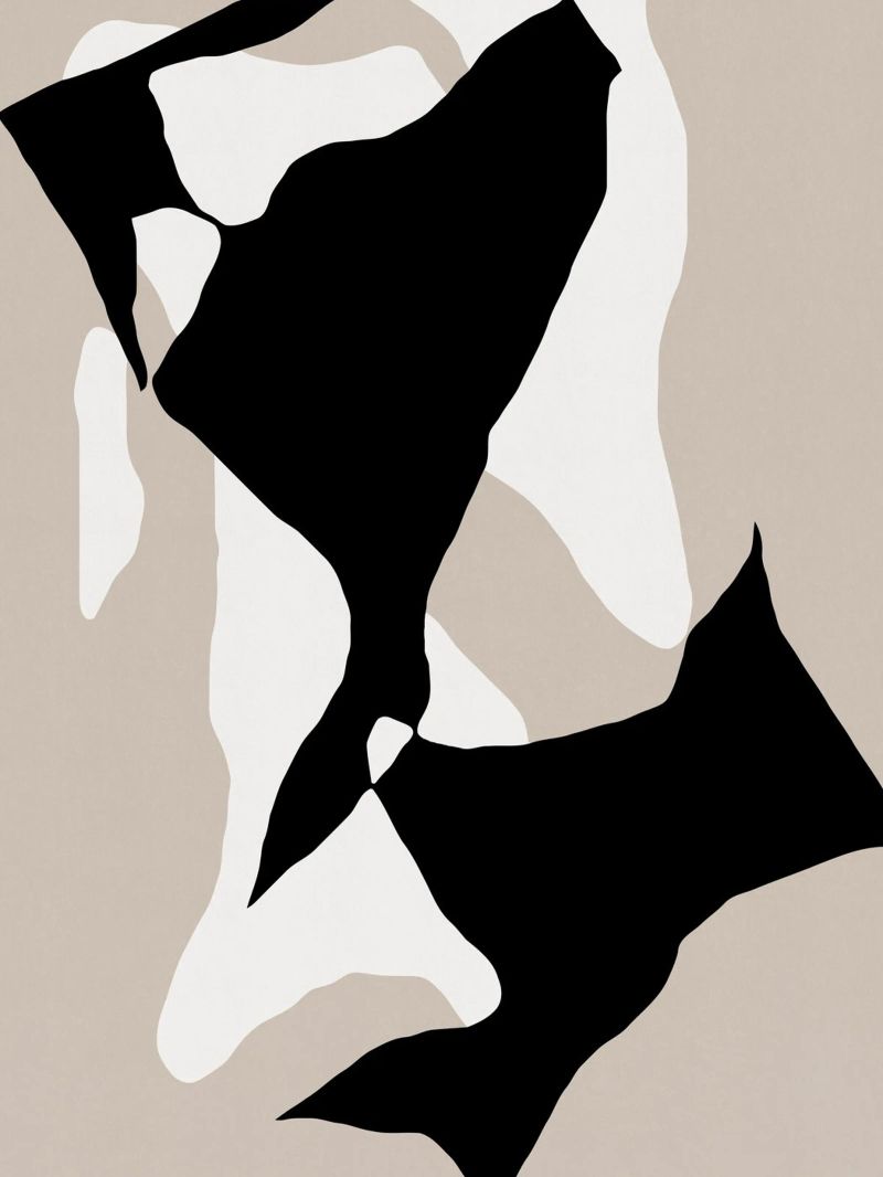 Shapes 9 | Neutral & Black Minimal Shape Abstract Poster von sabidussi