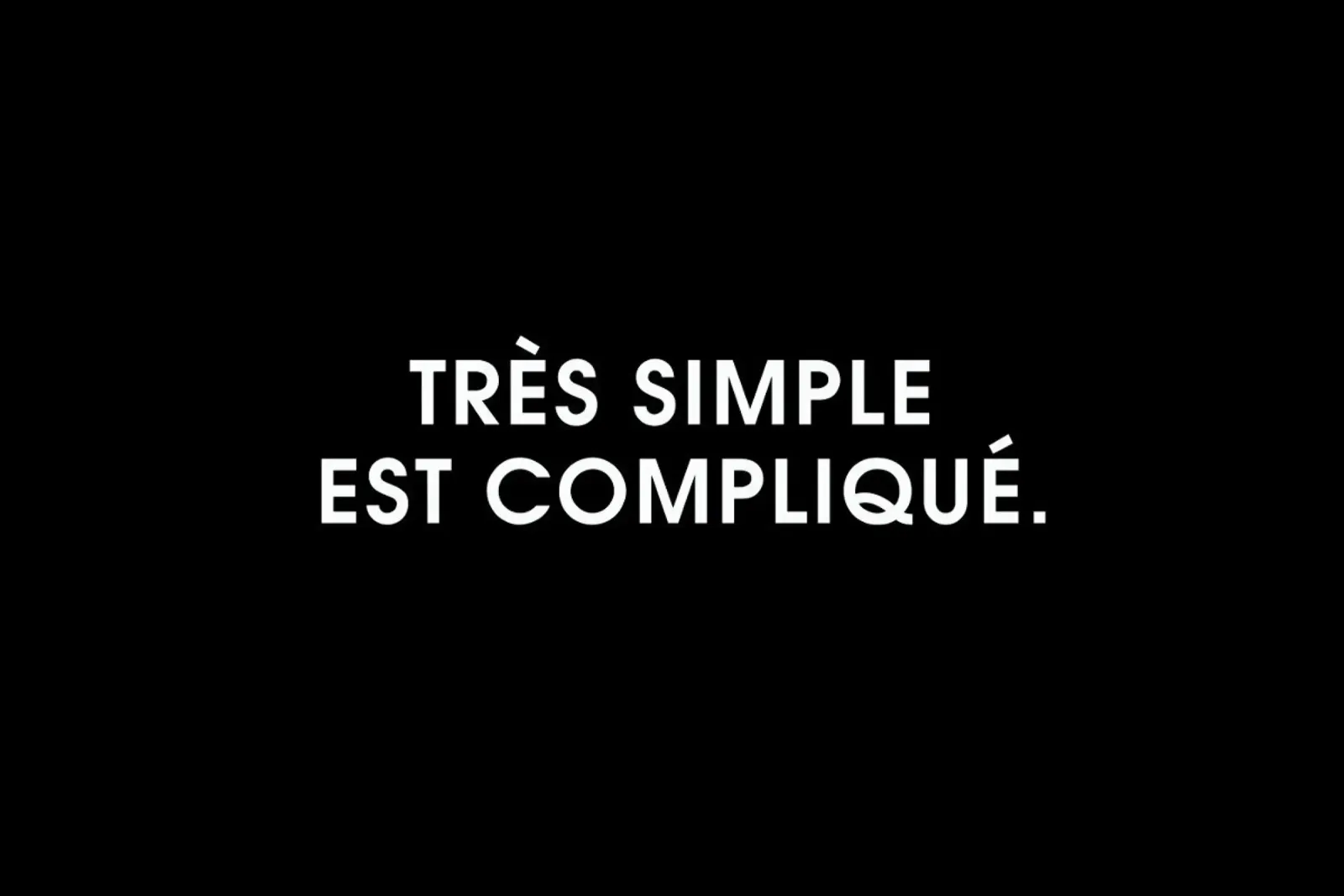 Très simple est compliqué - Black poster da Intertitres