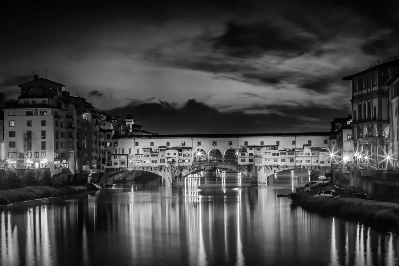 FIRENZE Ponte Vecchio al tramonto pellicola backlit da Melanie Viola