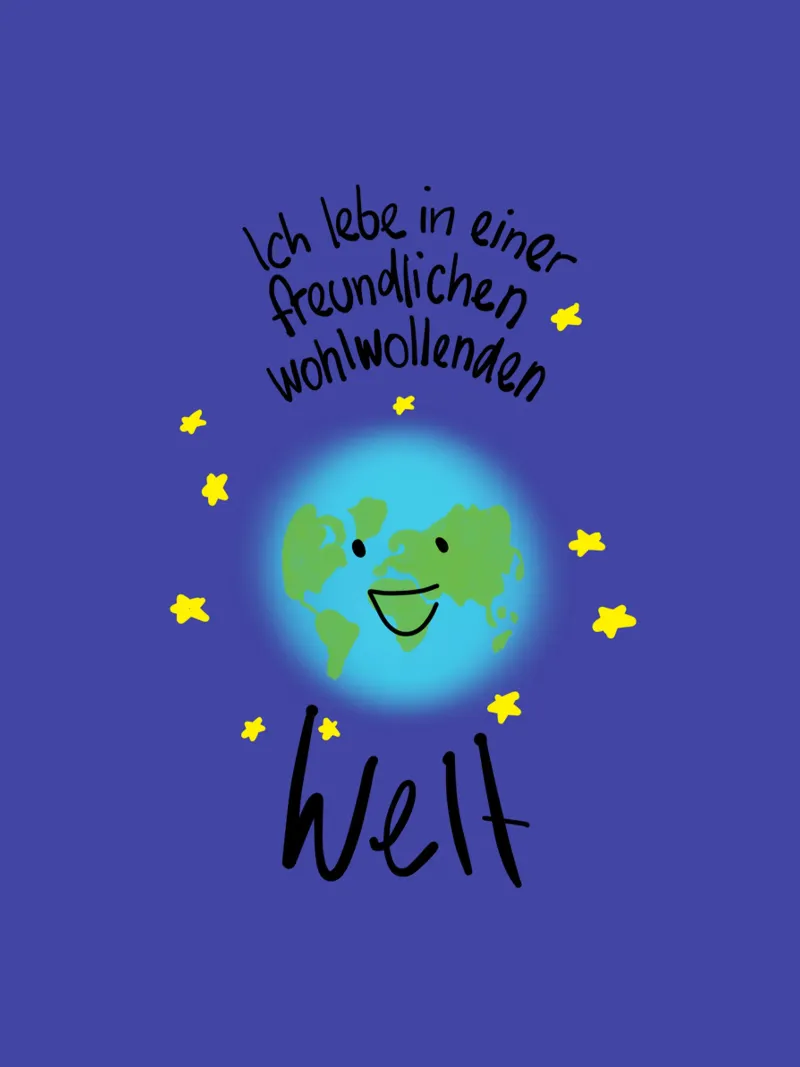 Freundliche Welt acrylic glass by bezirossi