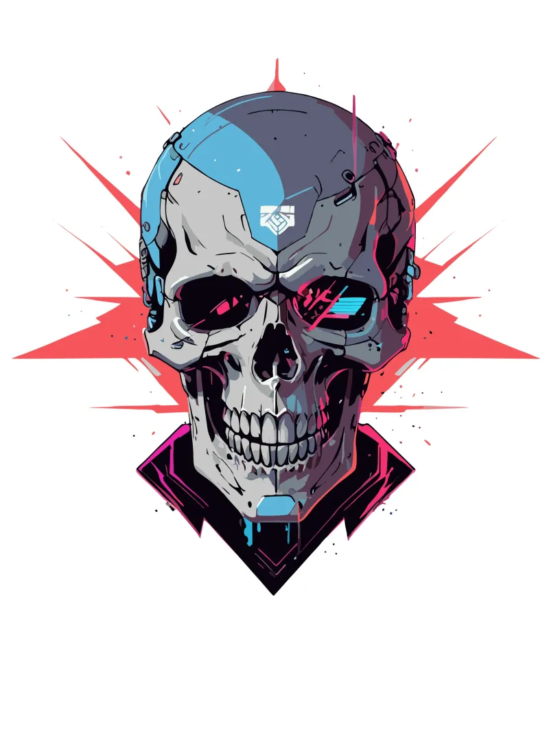 Cranio cyberpunk alluminio dibond da artdesign1985