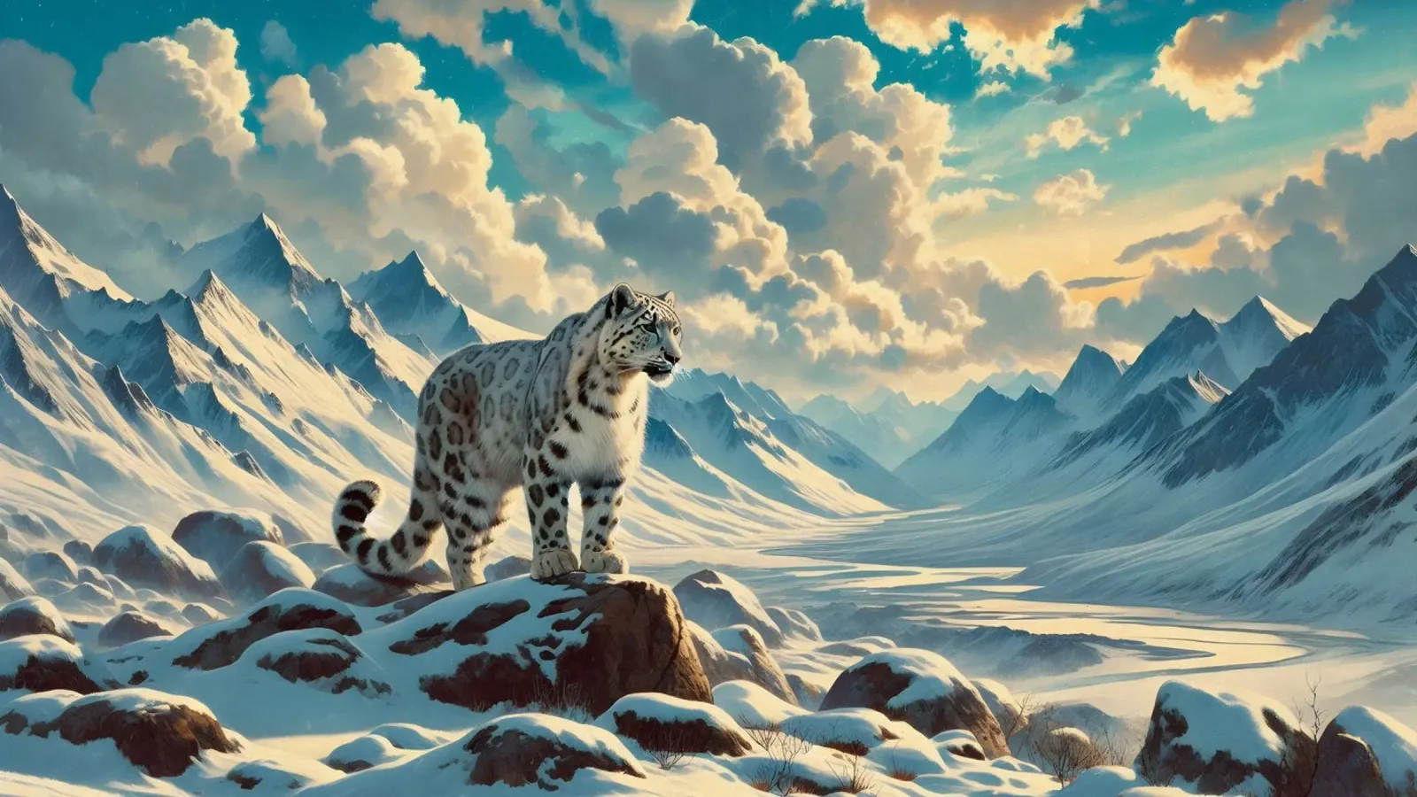 PANTHERE DES NEIGES pellicola backlit da RUBIANT ART