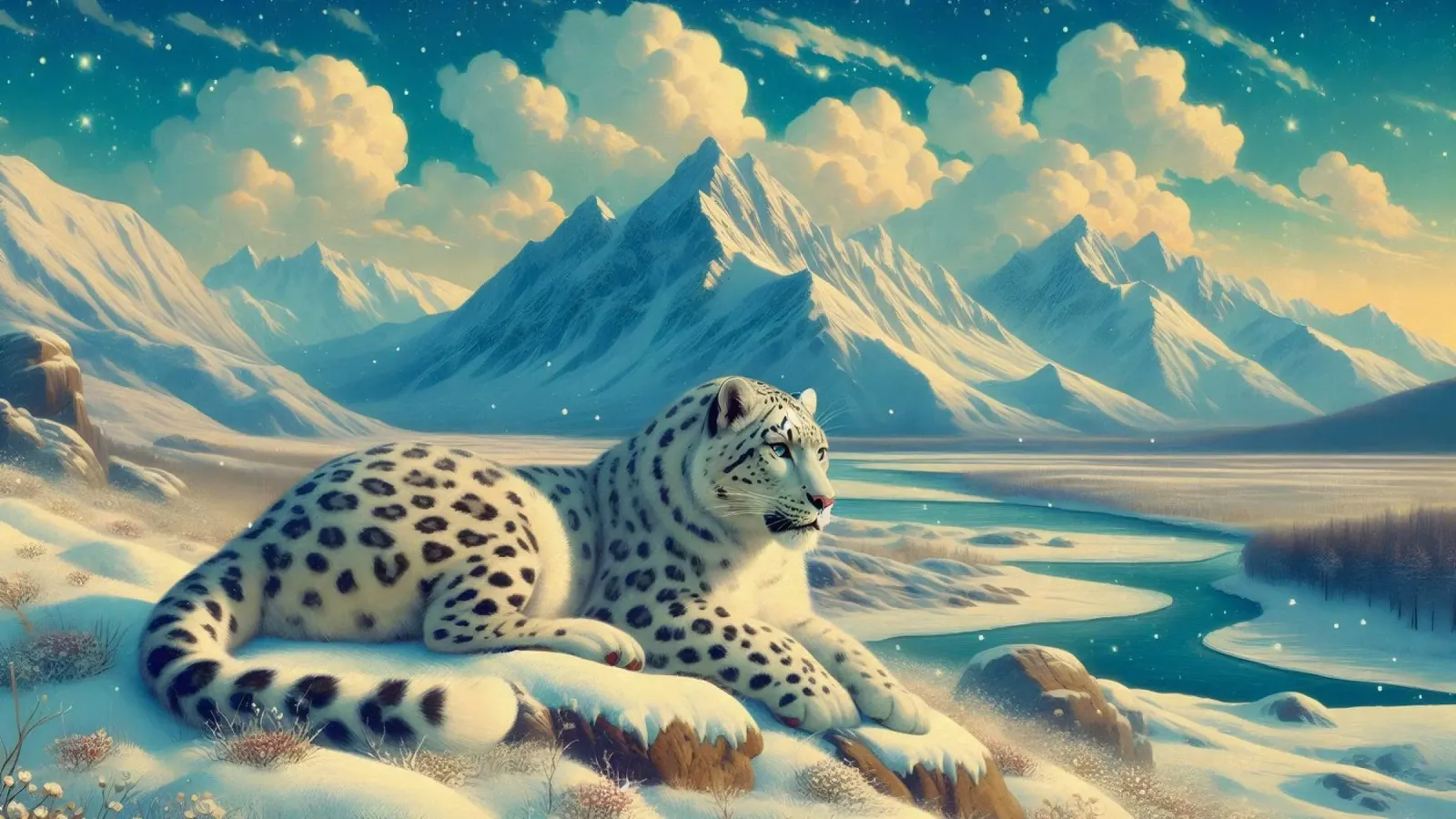 PANTHERE DES NEIGES pellicola backlit da RUBIANT ART