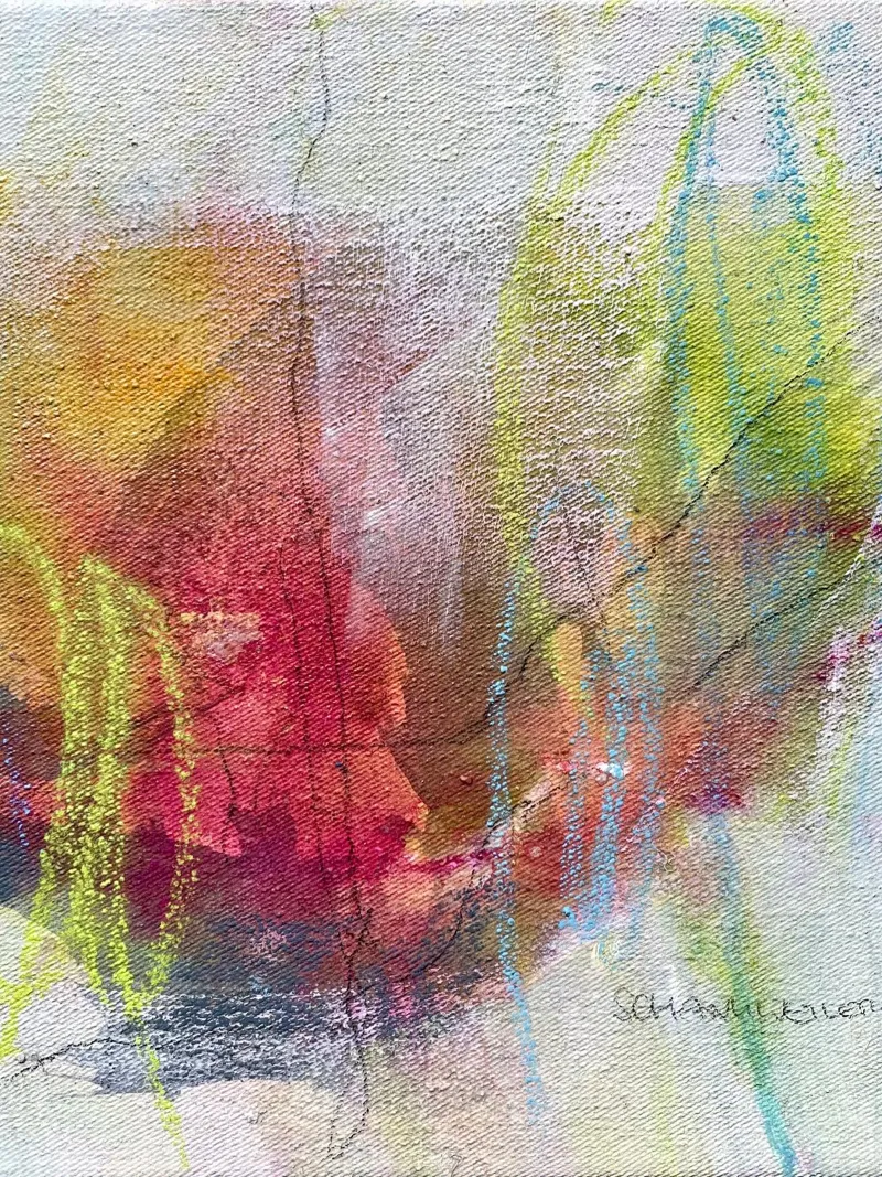 Astratto con rosa carta hahnemühle da kirstenschankweiler