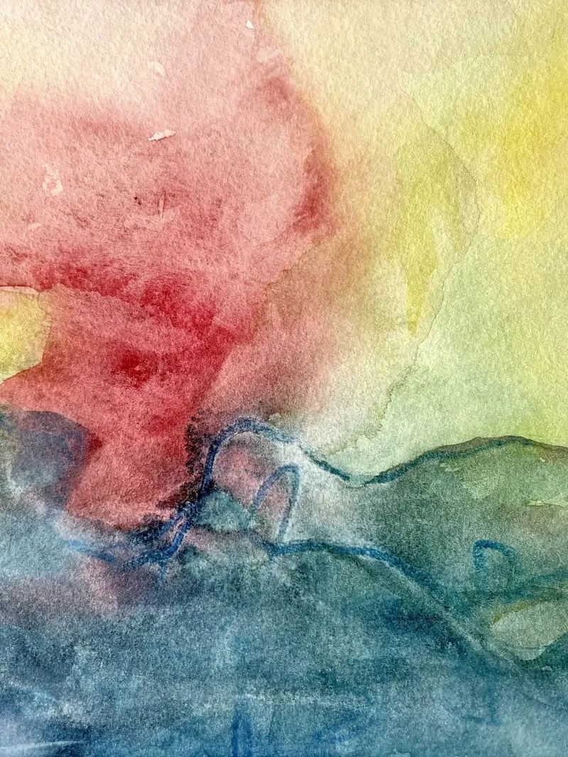 Astratto con blu I alluminio dibond da kirstenschankweiler
