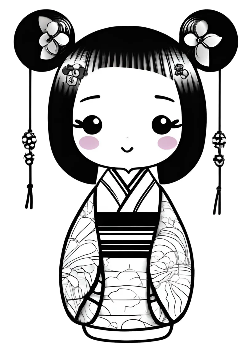 Piccola geisha 4 pellicola backlit da Rezh creations