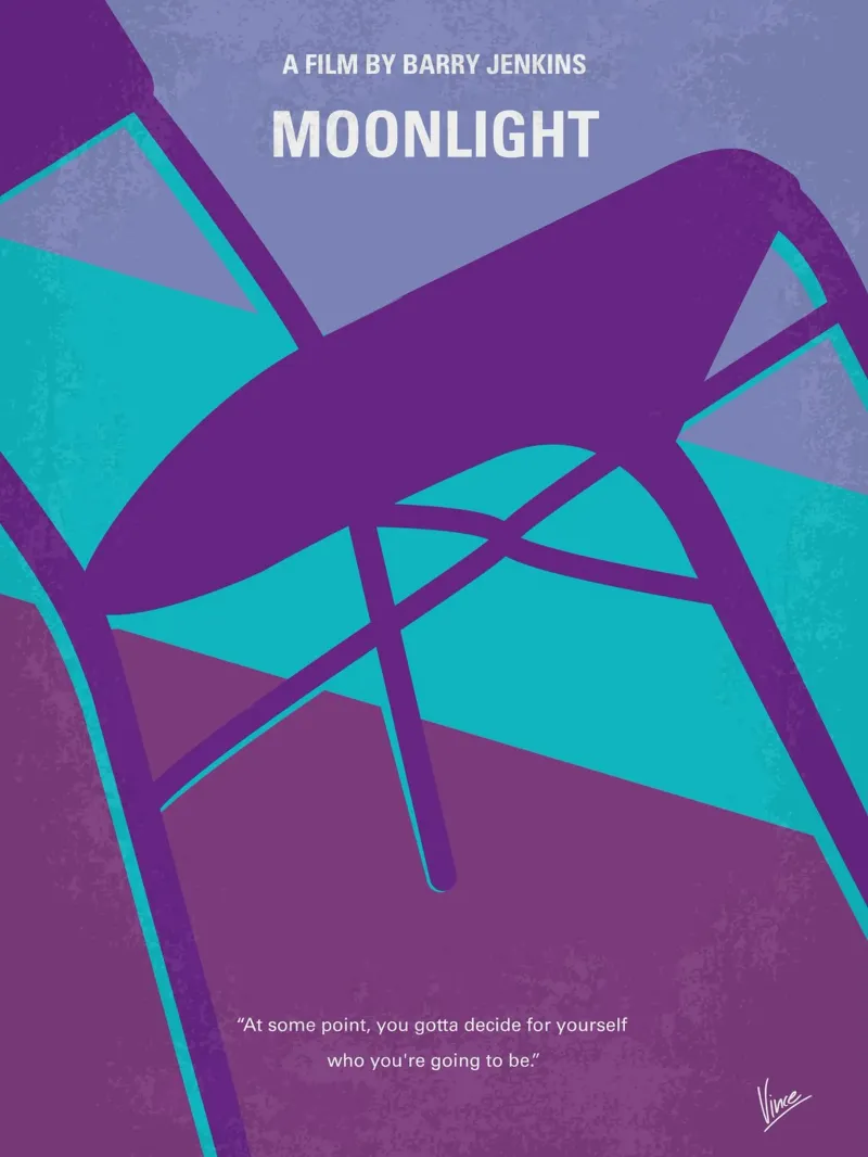 No757 My Moonlight minimal movie poster plexiglass da Chungkong