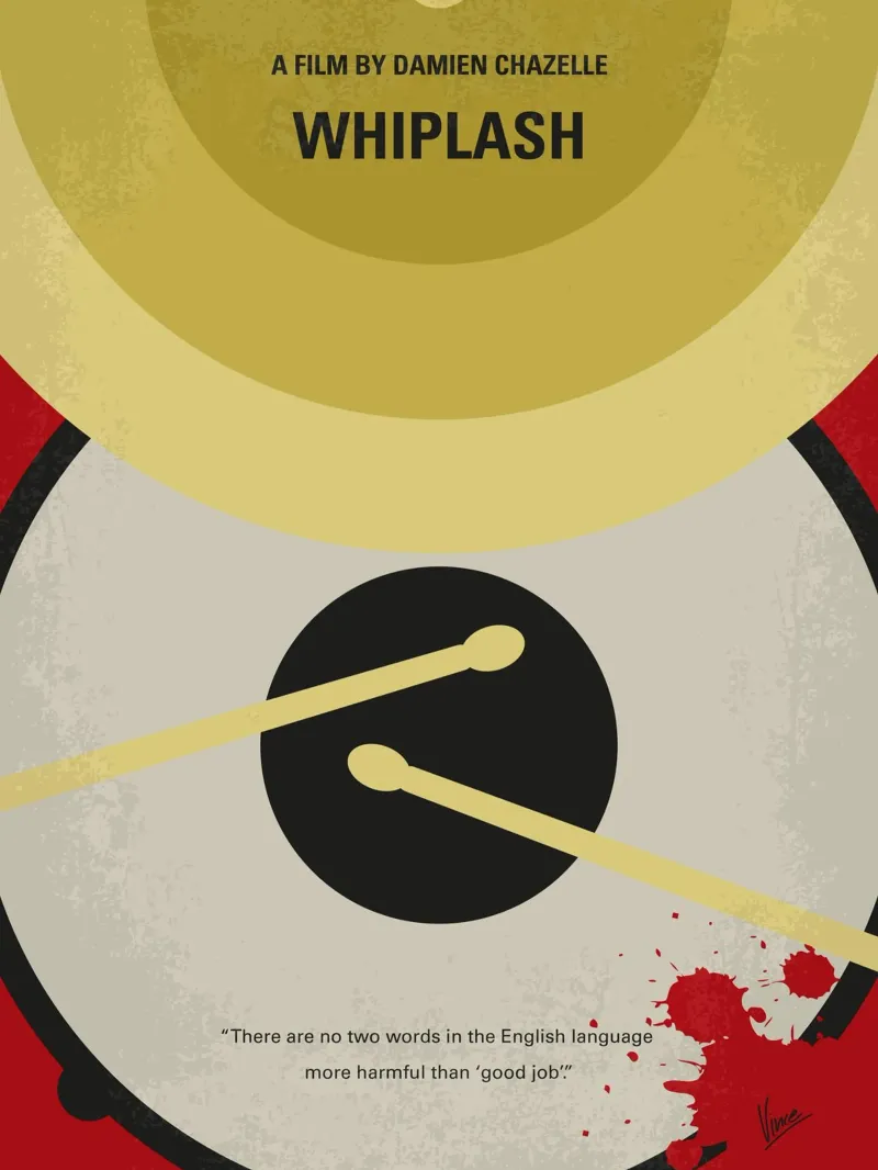 No761 My Whiplash minimal movie poster alluminio dibond da Chungkong