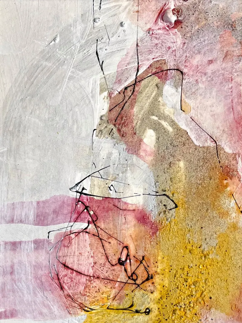 Astratto con rosa II carta hahnemühle da kirstenschankweiler