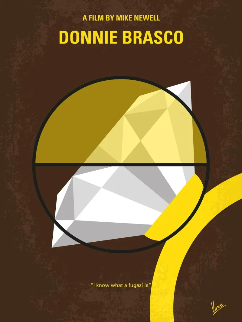 No766 My Donnie Brasco minimal movie poster poster con telaio in plastica da Chungkong