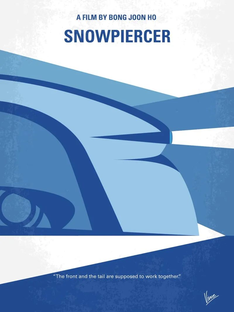 No767 My Snowpiercer minimal movie poster plexiglass da Chungkong
