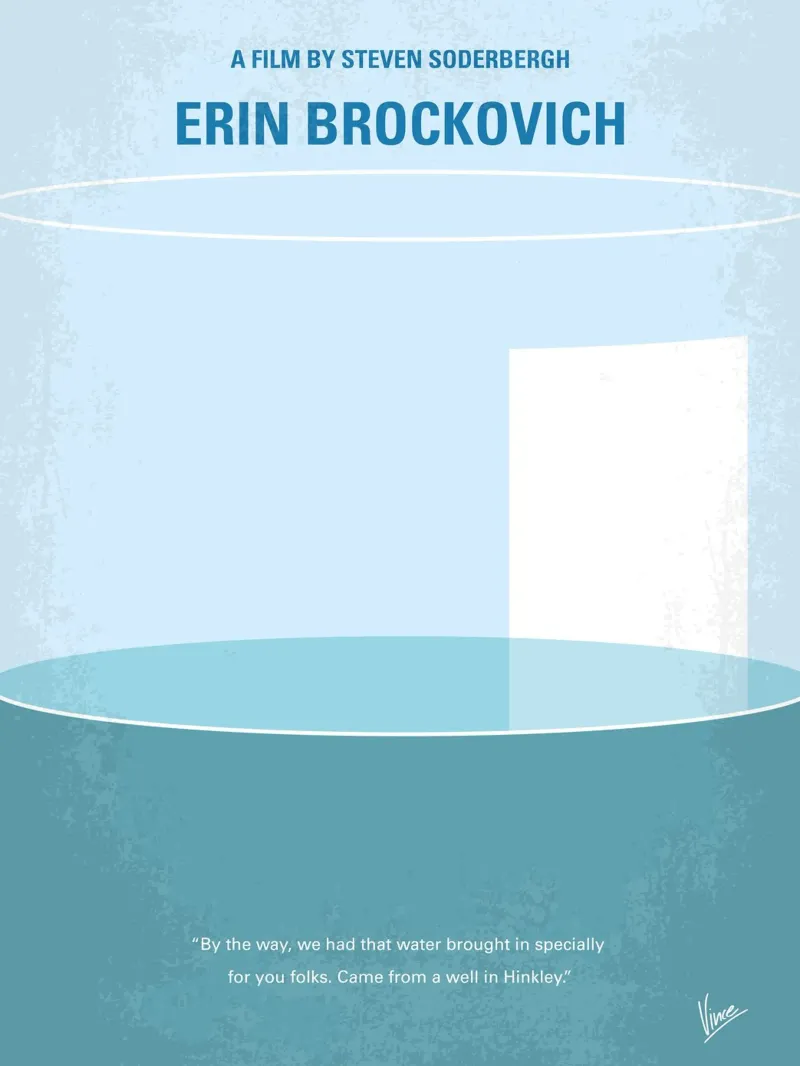 No769 My Erin Brockovich minimal movie poster carta hahnemühle da Chungkong