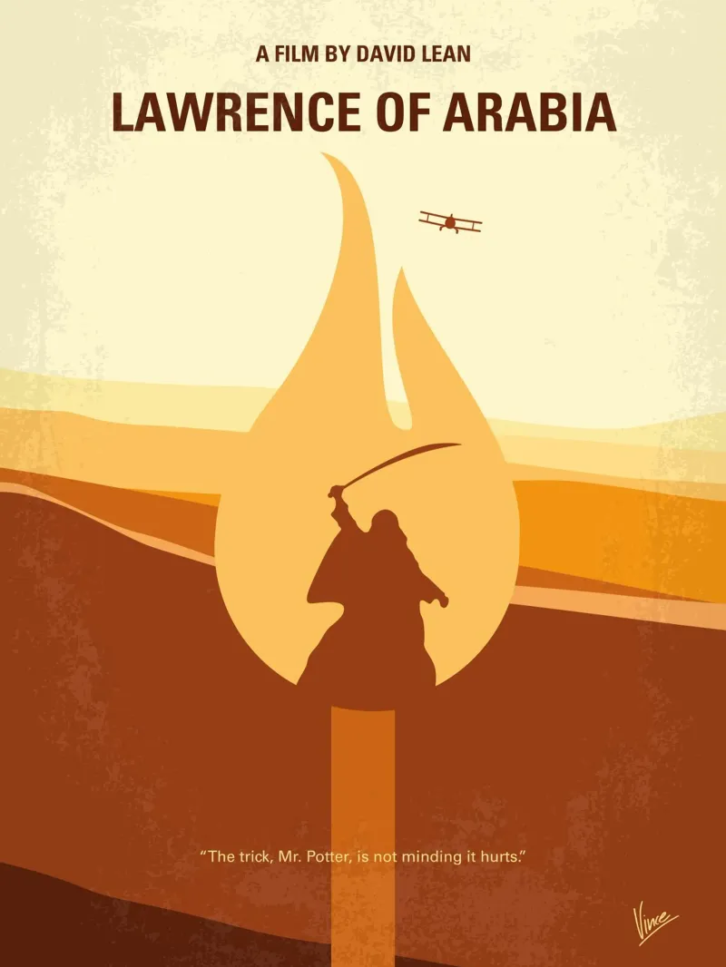 No772 My Lawrence of Arabia minimal movie poster poster con telaio in legno da Chungkong