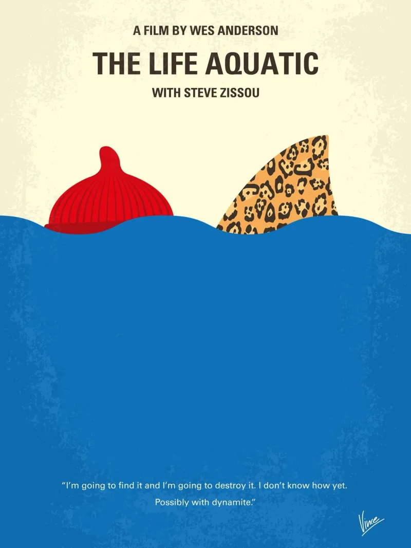 No774 My The Life Aquatic with Steve Zissou minimal movie po carta hahnemühle da Chungkong