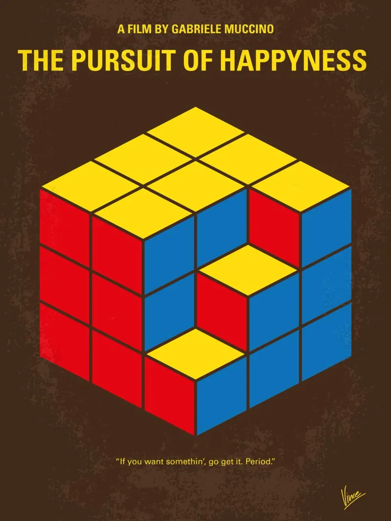 No775 My The Pursuit of Happyness minimal movie poster poster da Chungkong