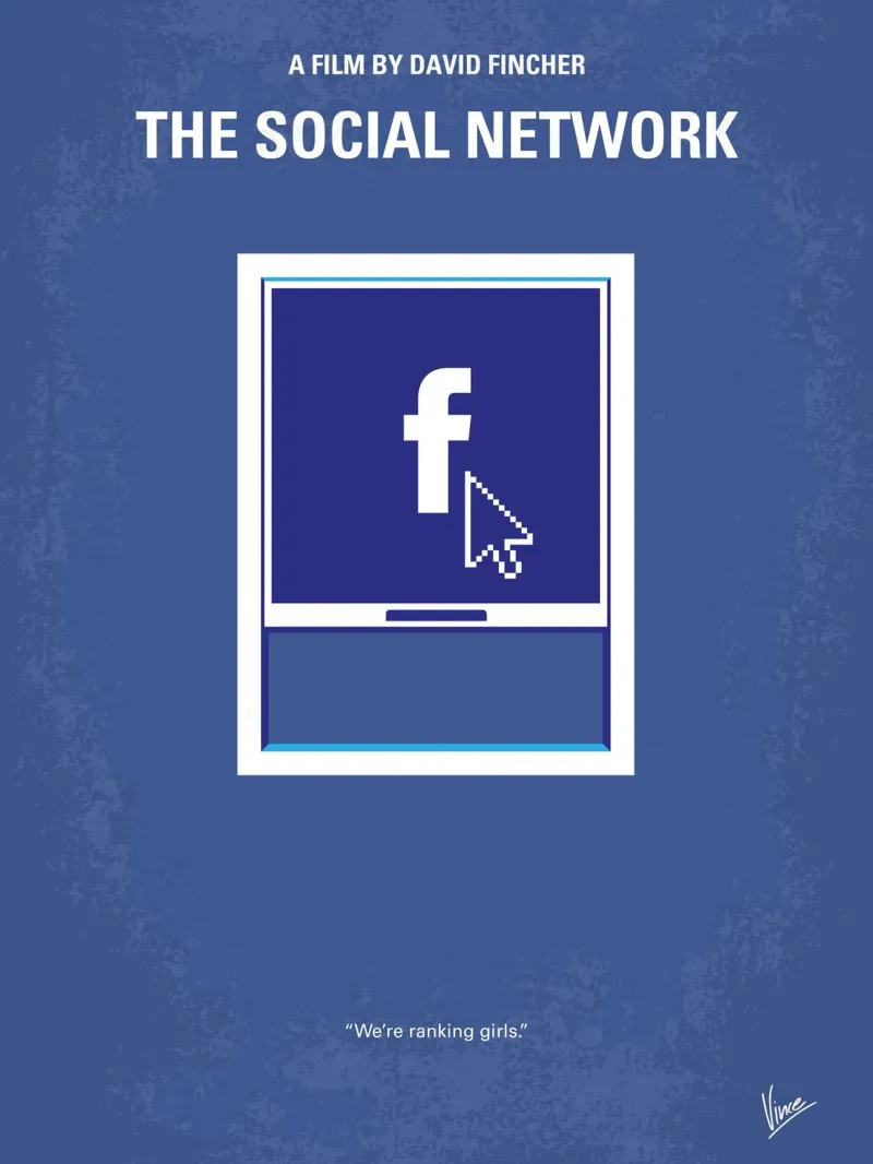 No779 My The Social Network minimal movie poster plexiglass da Chungkong