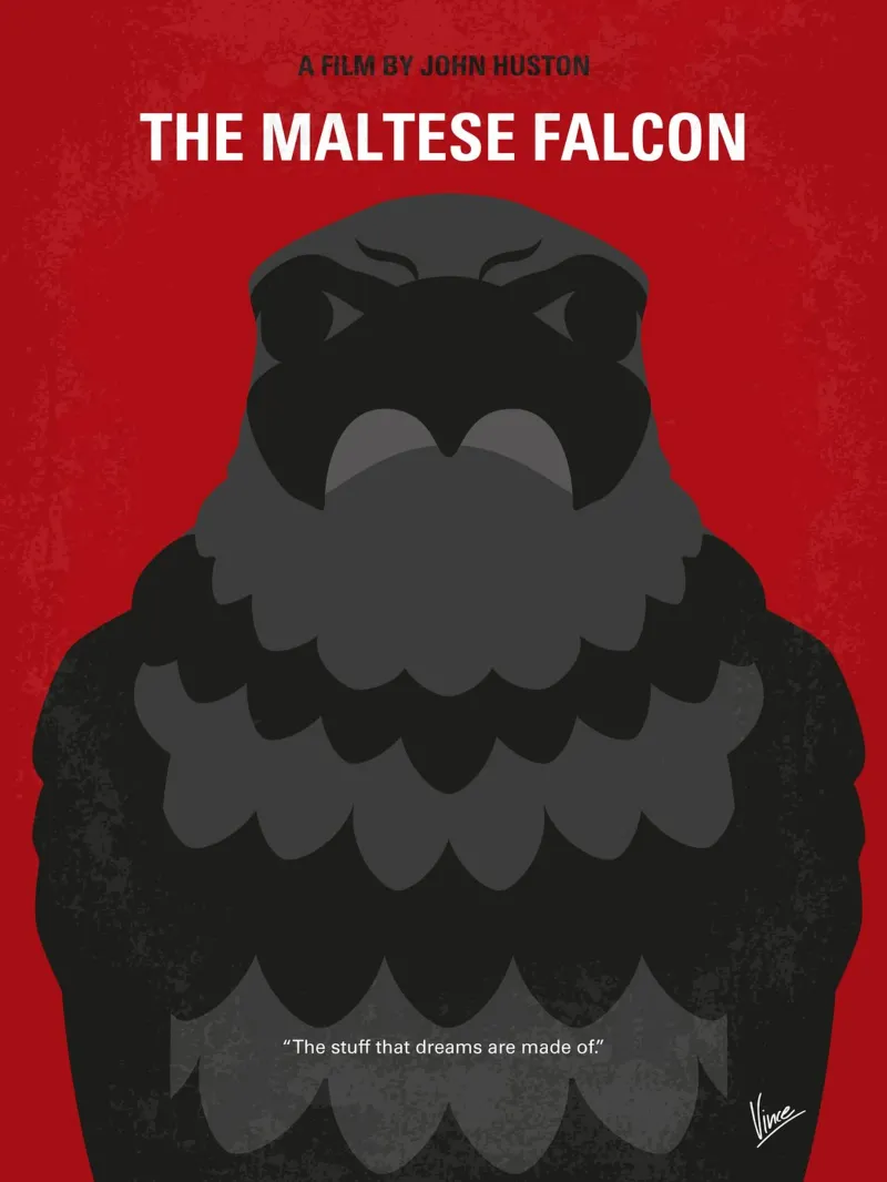 No780 My The Maltese Falcon minimal movie poster poster da Chungkong