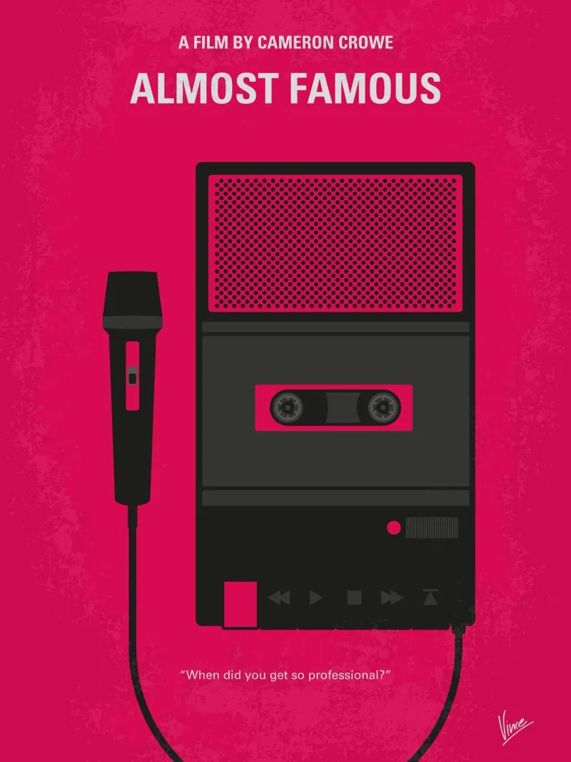 No781 My Almost Famous minimal movie poster plexiglass da Chungkong