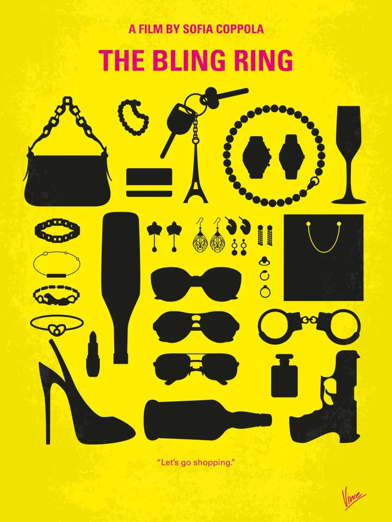 No784 My The Bling Ring minimal movie poster alu-dibond by Chungkong