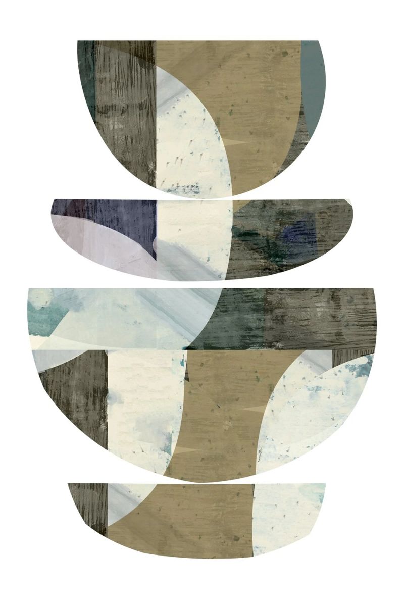 Demi-cercles bleus III poster de Cartissi