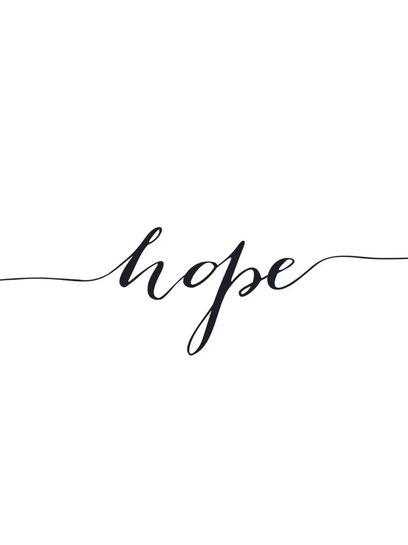 Hope - Elegante design tipografico alluminio dibond da Whole©