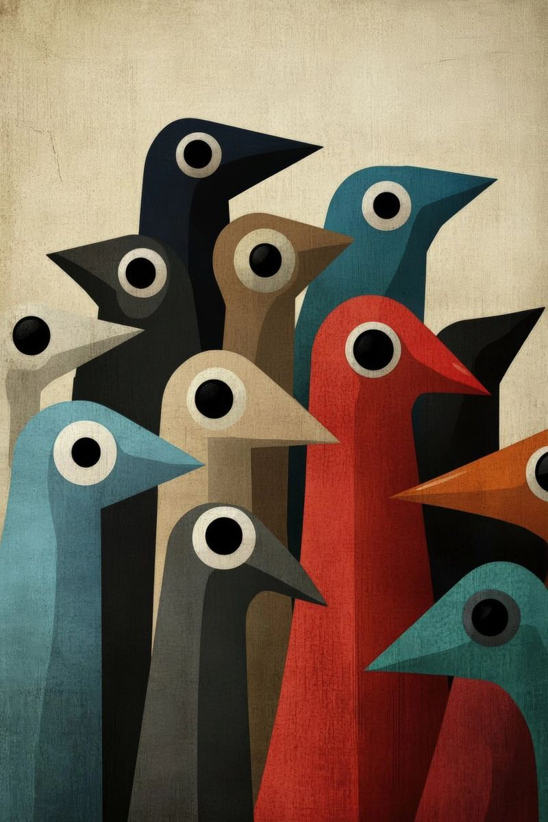 Pecking poster de Art Unleashed