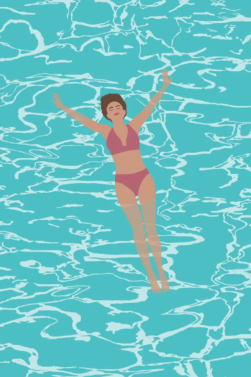 femme dans une piscine carta hahnemühle da alexiableu