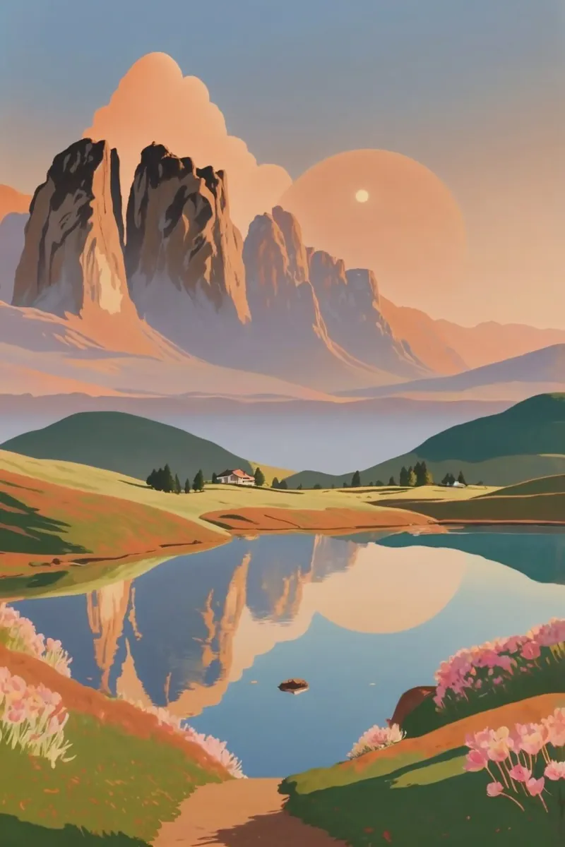 Alpe di Siusi all'alba | Werk 10 plexiglass da AlbertKlee