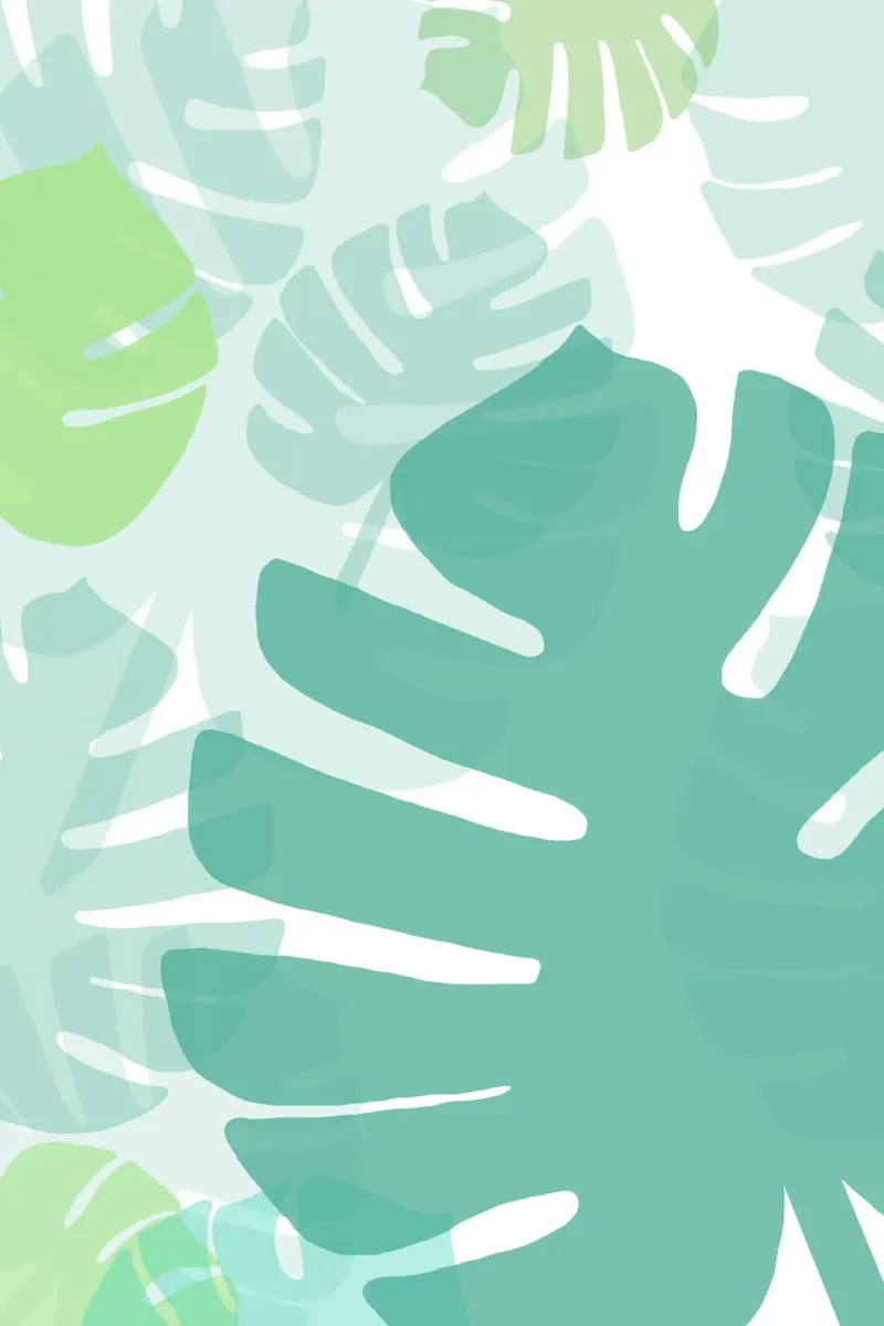 Feuillage monstera 2 poster con telaio in legno da alexiableu