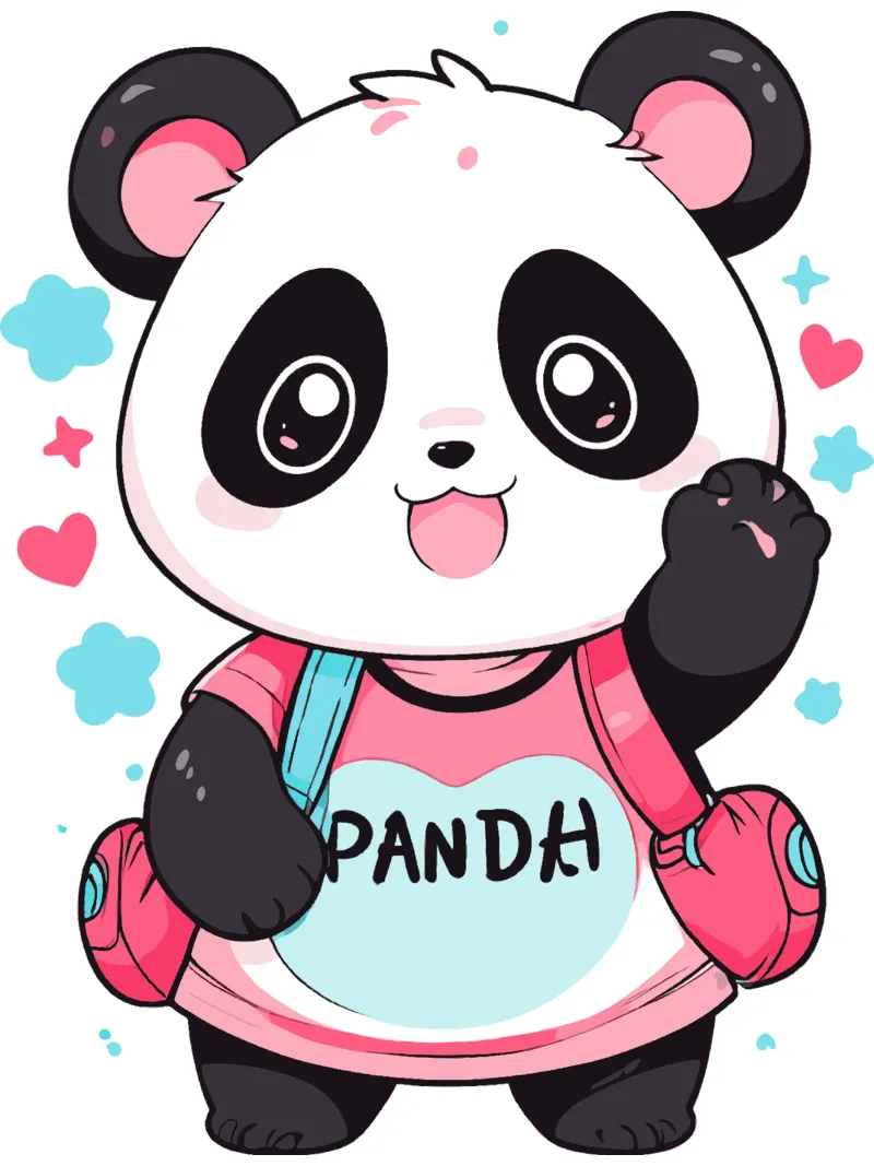 Panda kawaii pellicola backlit da artdesign1985