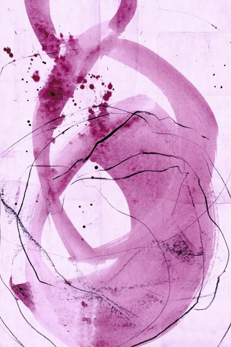 Line and Form Burgundy alluminio dibond da IRIS LEHNHARDT FINE ART