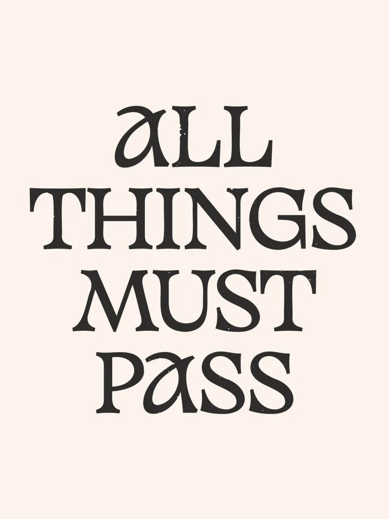 All Things Must Pass carta hahnemühle da Lolly & Roobs