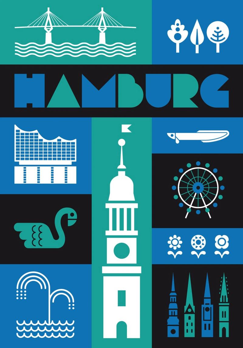 Hamburg Poster von Looks n Brains