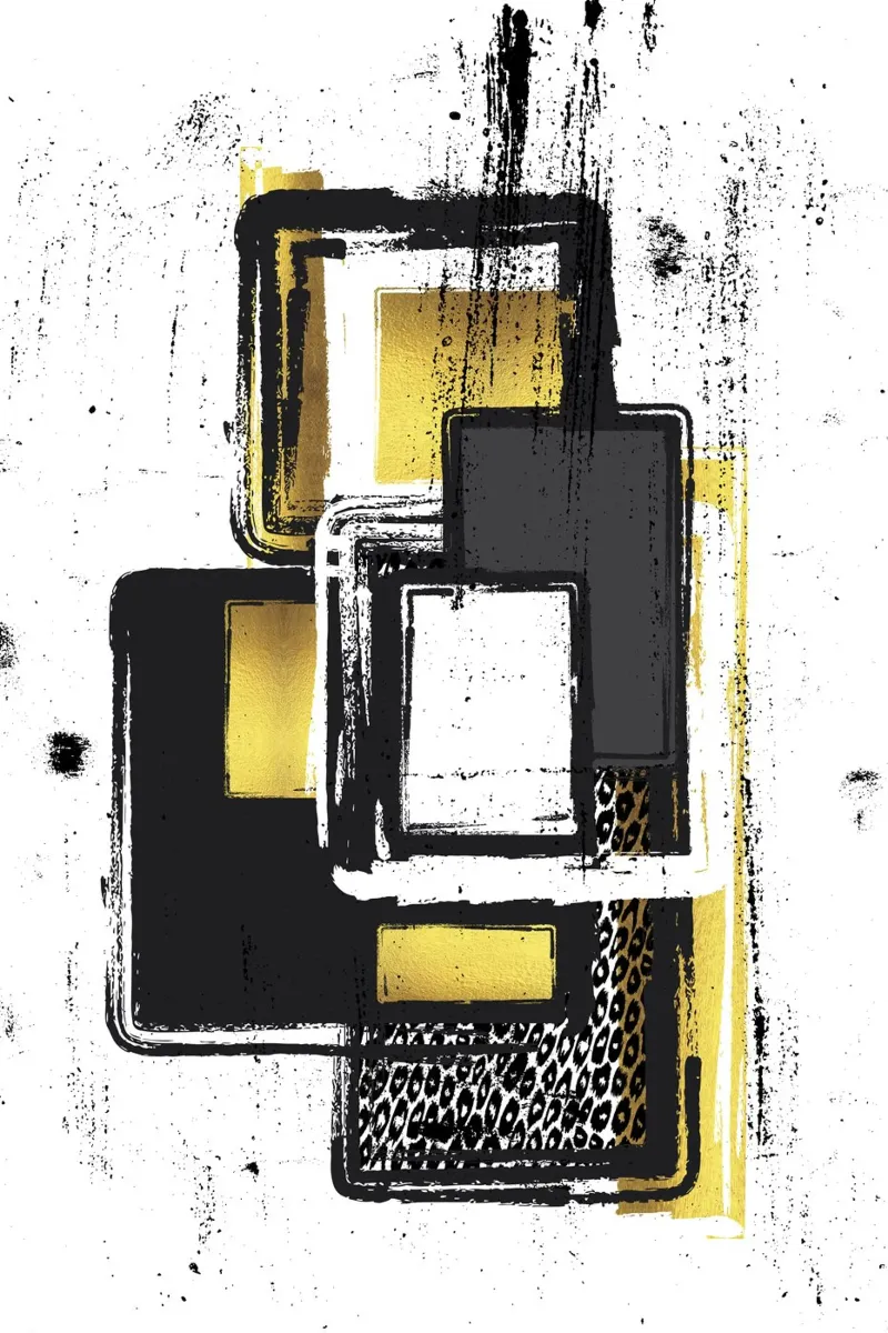 Abstract Painting No. 3 - Corners and edges canvas by Melanie Viola