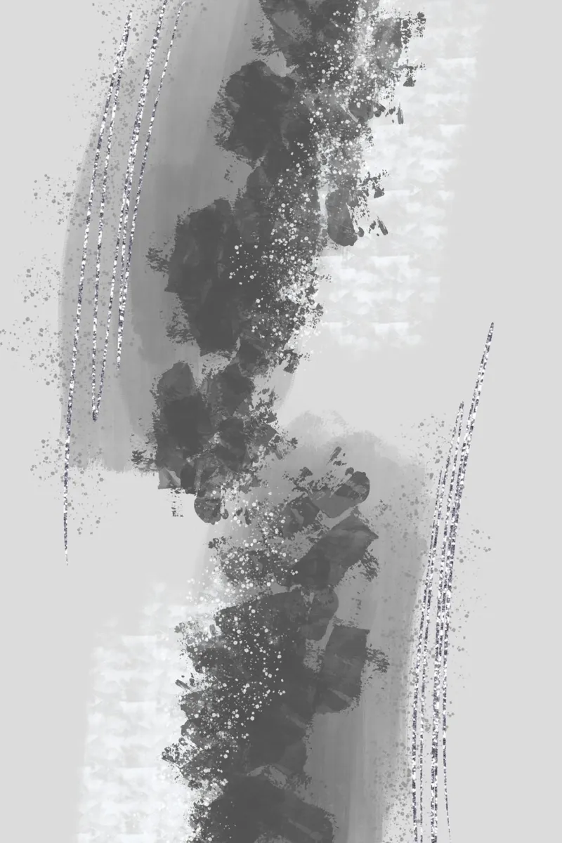 Pittura astratta n. 12 - Attrazione poster con telaio in alluminio da Melanie Viola