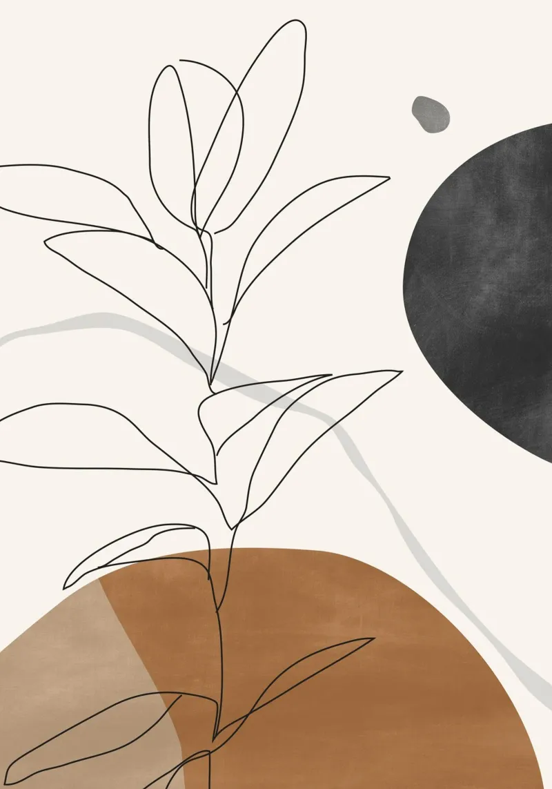 Abstract Art /Minimal Plant forex plate by ThingDesign