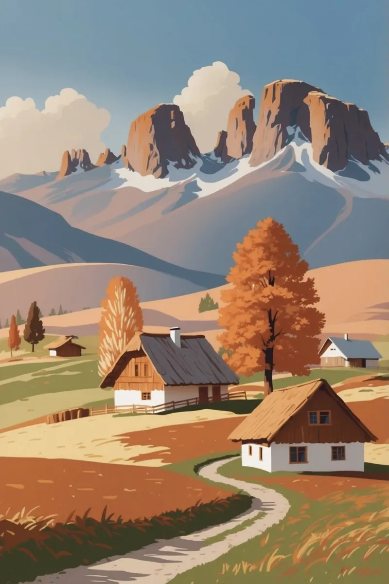 Alpe di Siusi in golden autumn | Work 1 hahnemühle by AlbertKlee