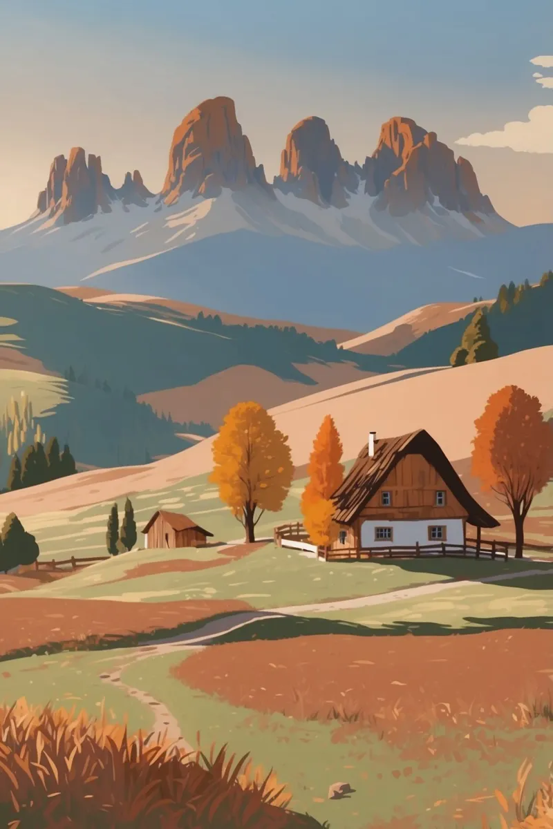 Alpe di Siusi in autumn magic | Work 2 hahnemühle by AlbertKlee