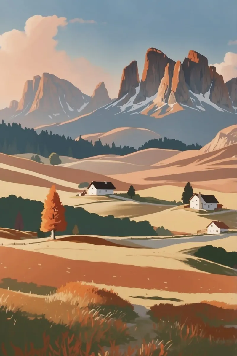 L'Alpe di Siusi nello splendore autunnale | Werk 3 plexiglass da AlbertKlee