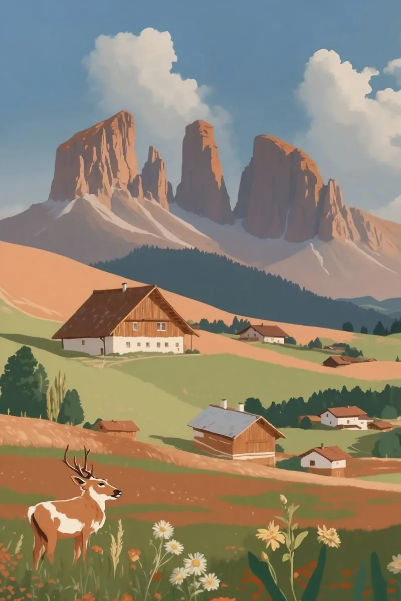L'Alpe di Siusi in un sogno estivo | Werk 3 plexiglass da AlbertKlee