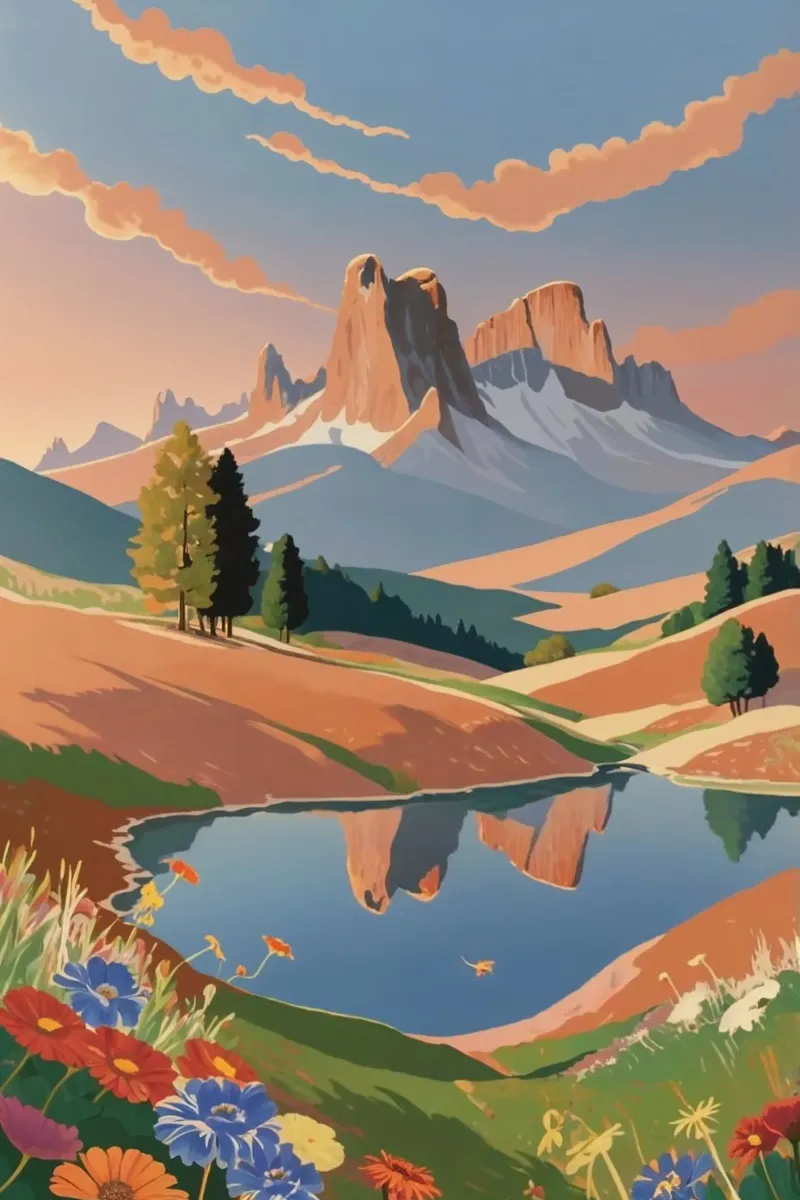 Seiser Alm in summer magic | Werk 6 hahnemühle by AlbertKlee