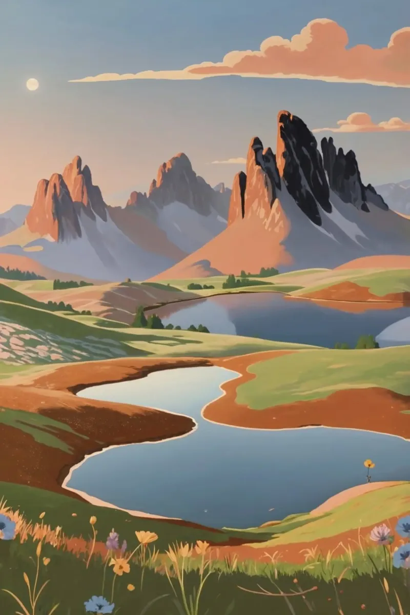 L'Alpe di Siusi in un sogno estivo | Werk 9 plexiglass da AlbertKlee